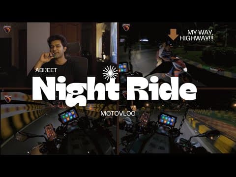 Quick Midnight Ride On My Bmw R1250 Gsa Motorcycle In Hyderabad | Asmr