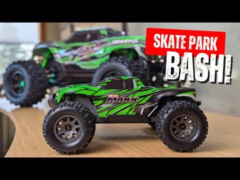 Traxxas Mini Maxx: Unboxing & Skate Park Bash!