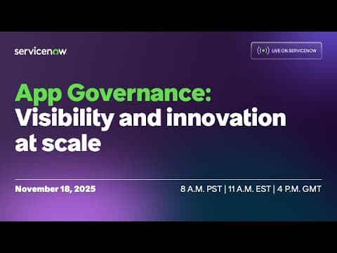 App Governance: Visibility And Innovation At Scale