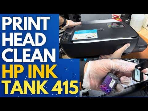 How To Clean Printhead In Hp Ink Tank Wireless 415 Printer | Fix Faded Or Missing Prints