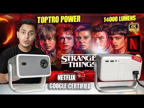 Netflix & Google Certified Toptro Power Smart Projector 14000 Lumens