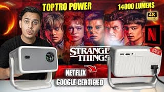 Netflix & Google Certified Toptro Power Smart Projector 14000 Lumens