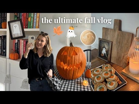 The Ultimate Fall Vlog 🎃🍂 Fall Shopping, Decorating, Baking, Diy Decor, Pumpkin Carving & More!