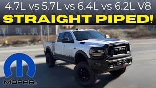 Ram 4.7l Vs 5.7l Vs 6.4l Vs 6.2l V8 Straight Piped! Which Mopar V8 Sounds Best?