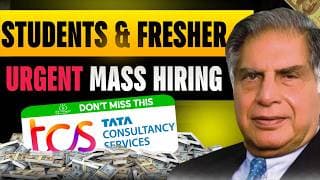 𝐓𝐂𝐒 𝐌𝐀𝐒𝐒 𝐇𝐈𝐑𝐈𝐍𝐆 𝟐𝟎𝟐6: Tcs It Jobs For College Students & Passouts | Jobs In Tcs 💼 Preparation Guide