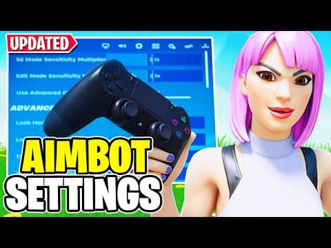 *new* Best Controller Settings For Fortnite Aimbot + Fast Edits In Chapter 5! (ps4/ps5/xbox/pc)