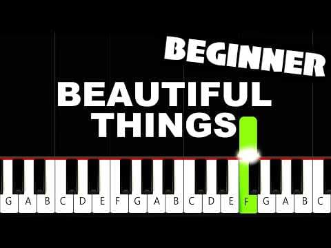 Benson Boone - Beautiful Things - Beginner Piano Tutorial