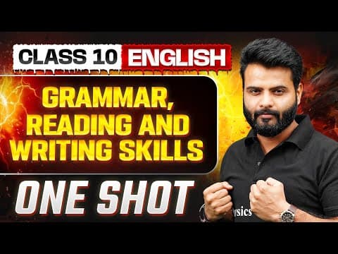 Grammar Reading And Writing Skills In One Shot: Warrior 2026 | Class 10 English