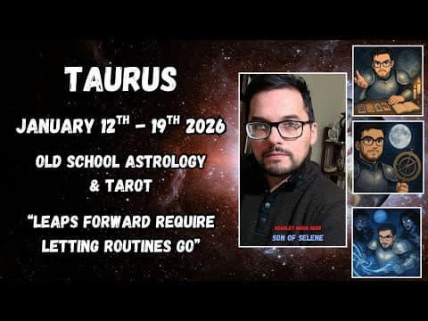 Taurus "leaps Forward Require Letting Routines Go" January 12th - 19th 2026 Astrology & Tarot