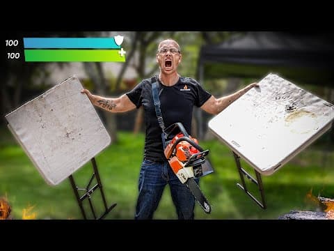 Taking A Chainsaw To My Bbq Prep Table...