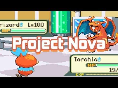 Pokemon Project Nova - Gba Rom Hack, New Story, New Map, New Color Theme, Hard Game With Pocket Pc