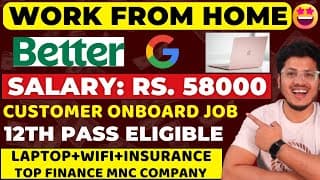 Best Work From Home Jobs 2025😍| Top Mnc Remote Jobs | Online Jobs At Home | Package: 7lpa | Wfh Jobs