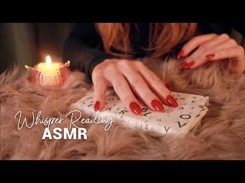 Asmr 🕯️ Whisper Reading By Candlelight 🕯️ Paper Crinkles, Book Tapping, Combing