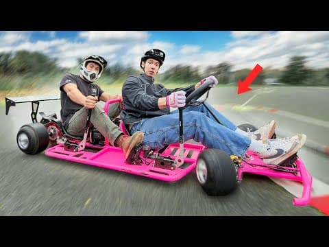 We Built A Tandem Drift Kart (20,000 Watts)