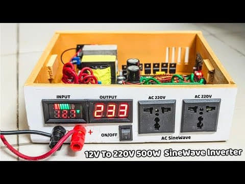 Homemade 500w Pure Sine Wave Inverter 12v Dc To 220v Ac Project