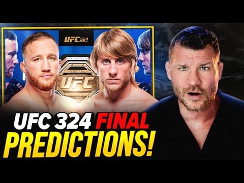 'who Wins; Paddy Vs Justin!?' Bisping Picks Ufc 324: Gaethje Vs Pimblett | Final Predictions