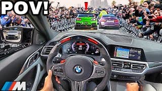 You Drive A Straight Piped Bmw M4 G82 To La's Biggest Car Meet At Dde [loud Exhaust Pov]