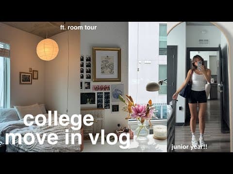 College Move In Vlog | Room Tour, Junior Year Apartment, Unpacking + Decorating