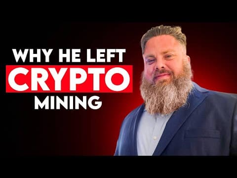 He Left Crypto Mining Behind - His Warning!