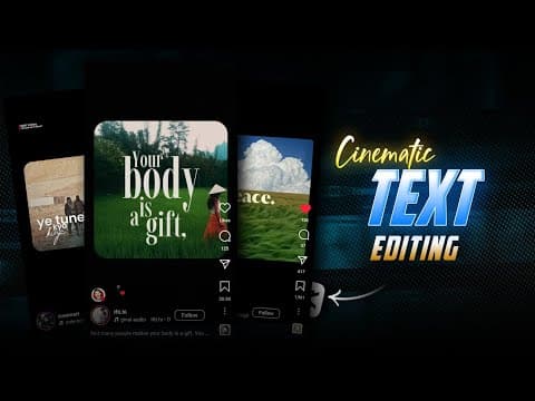 Instagram Trending Cinematic Text Video Editing In Mobile | Aesthetic Video Editing | Capcut Edit