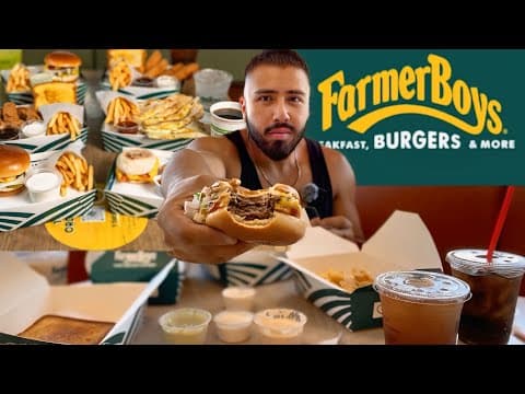 Mukbang  Farmerboys *new Summer Boxes! Triple Cheeseburger, Loaded Chicken Quesadilla, Breakfast Box