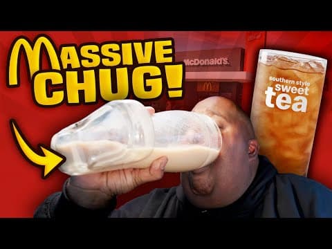 I Can't Believe I Chugged This! Mcdonald's Huge Sweet Tea + Creamer Mix