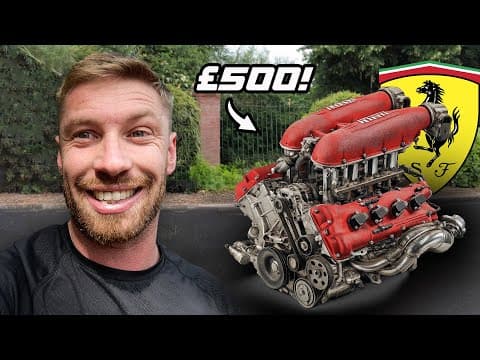 Stripping Down My Cheap Broken Ferrari Engine!