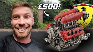 Stripping Down My Cheap Broken Ferrari Engine!