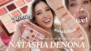 Natasha Denona Bloom Eyeshadow Palette : New Spring Peach Eyeshadow 🍑 Review + 2 Looks + Swatches