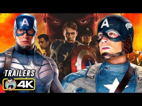 Every Captain America Trailer In 4k | Ultimate Mcu Compilation 🇺🇸🔥