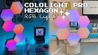 Cololight Pro Hexagon Rgb Gaming Light 6 Panels 🌈 Aesthetic Unboxing Set-up & Testing ❤︎ Emmy Lou