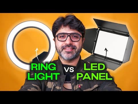 Budget Lighting Setup For Youtube Videos | Ring Light Vs Led Panel