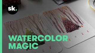 30 Days Of Holiday Gift Making | Day 28: Loose Watercolor Christmas Tree Tutorial