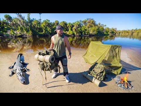 Surviving 24hrs With Authentic Old Military Gear In The Swamp!!!