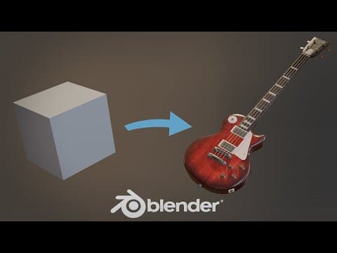 Low Poly Guitar | Game Asset Modeling In Blender