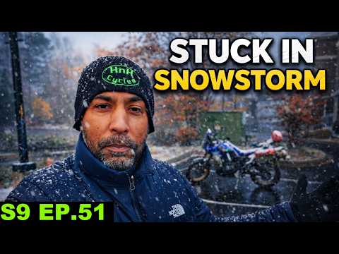 I Got Stuck In A Rare Snowstorm In North Carolina 🇺🇸 S9 Ep 51 | Pakistan To Americas Motorcycle
