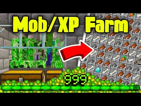 Minecraft's Easiest Mob Xp Farm (no Spawner) | 1.21+ Java & Bedrock Edition