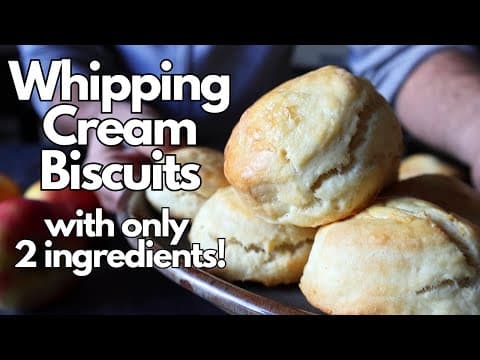 Easiest 2-ingredient Whipping Cream Biscuits
