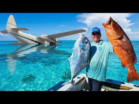 We Found A Possible Drug Plane Crashed In 250ft Of Water  Loaded With Fish (catch & Cook)