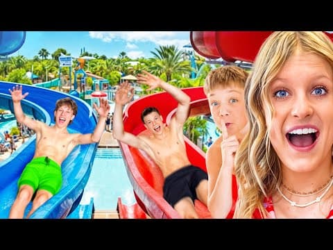 I Took Over an Entire Waterpark to beat my Brothers!￼