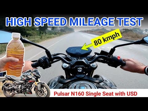 Bajaj Pulsar N160 Single Seat Mileage Test 2026 ⛽ | Bajaj Pulsar N160 Single Seat Dual Channel Abs