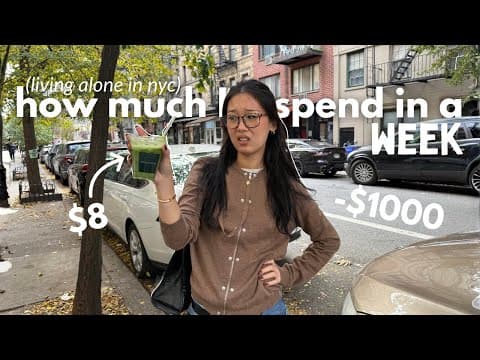 What I Spend In A Week As A 24 Year Old Living Alone In Nyc 🚕🍎