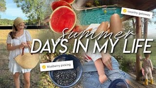 Summer Days | Blueberry Picking, Country Getaway, Toddler Haul, & House Delays 🫐
