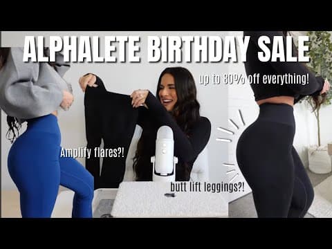 Alphalete Birthday Sale Review || The Best Leggings Ever… Glute Lift Leggings & Flare Amplify?!