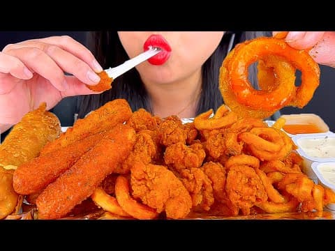 Asmr Nashville Hot Fried Chicken & Mozzarella Sticks From Jack In The Box