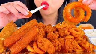 Asmr Nashville Hot Fried Chicken & Mozzarella Sticks From Jack In The Box