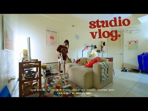 Setting Up My Home Studio — Creator Tech Upgrades, Organize With Me, Apartment Reset Cleaning