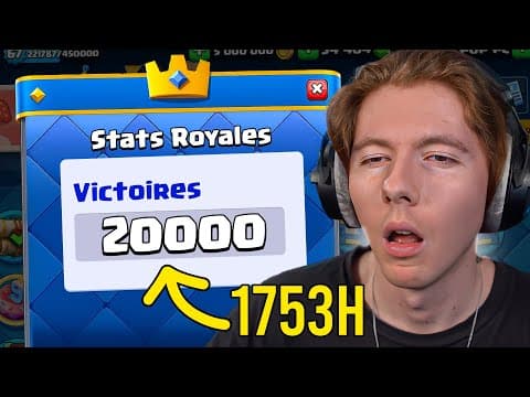 J'ai Atteint 20 000 Victoires Sur Clash Royale 💀