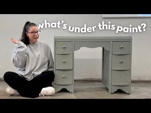 I Thought This Vanity Might Be Ruined… Until I Stripped Off The Paint! | Art Deco Vanity Makeover