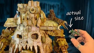 This Ridiculous Wooden Ork Titan Took A Month To Build